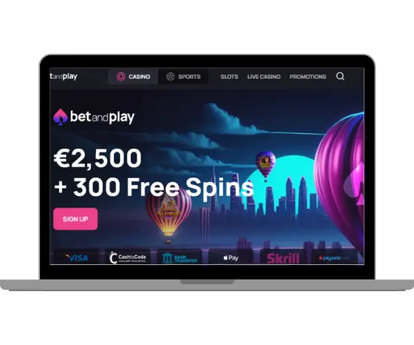 BetandPlay Casino laptop